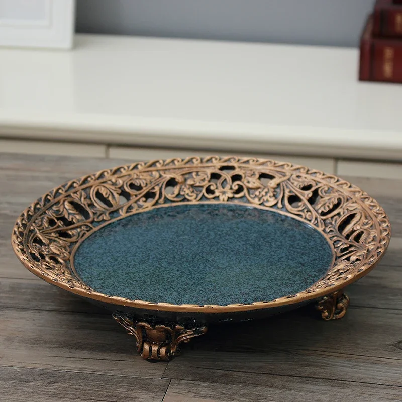 American simple light luxury large round carved fruit plate living room dining room decoration ornament afternoon tea fruit plat
American simple light luxury large round carved fruit plate living room dining room decoration ornament afternoon tea fruit plat