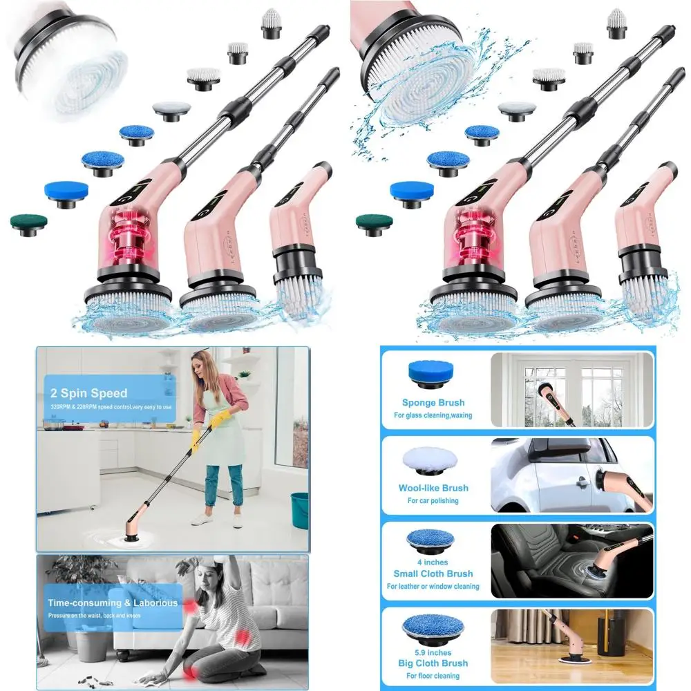 Беспроводная вращающаяся щетка с длинной ручкой для глубокой очистки ванной комнаты, кухни, душевой и плиточных полов
Беспроводная вращающаяся щетка с длинной ручкой для глубокой очистки ванной комнаты, кухни, душевой и плиточных полов