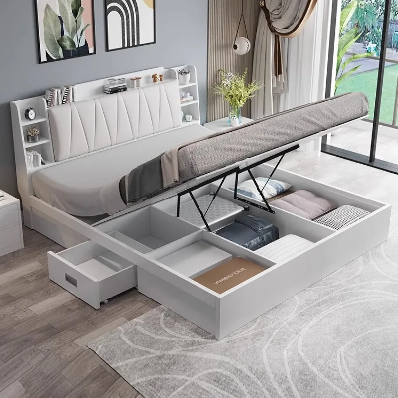 Modern Bedroom Bed Storage Nordic Folding Lounge Cream Deluxe Hotel Bed Adjustable Aesthetic Letto Matrimoniale Furnitures
Modern Bedroom Bed Storage Nordic Folding Lounge Cream Deluxe Hotel Bed Adjustable Aesthetic Letto Matrimoniale Furnitures