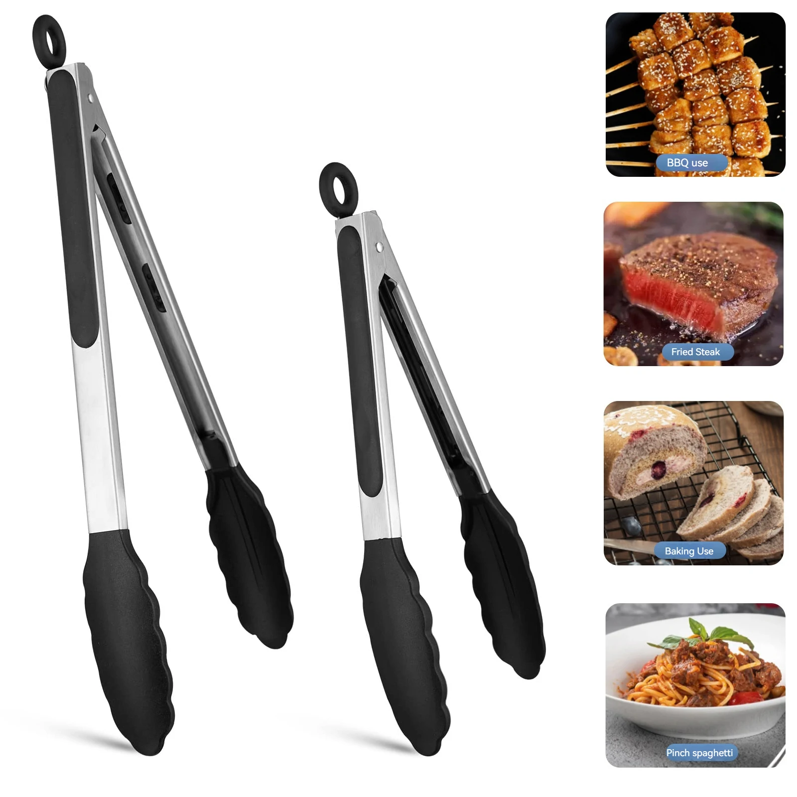 2 pcs Kitchen Silicone Non-SlipTongs for Cooking, 9In 12In Kitchen Tools, Pasta, BBQ Table Tongs Silicone Kitchen Accessories
2 pcs Kitchen Silicone Non-SlipTongs for Cooking, 9In 12In Kitchen Tools, Pasta, BBQ Table Tongs Silicone Kitchen Accessories