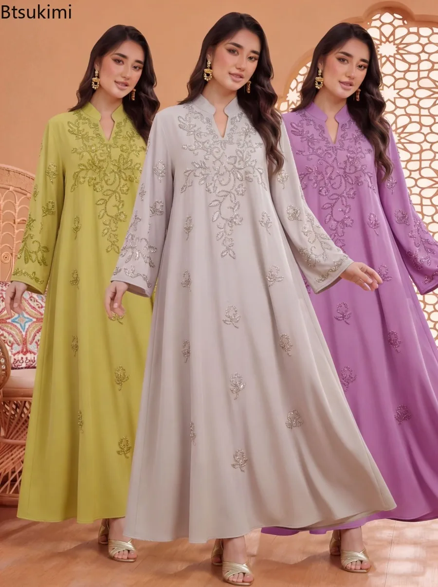 2026 Women Muslim Dubai Dress Abaya Ramadan Party Gorgeous Long Dresses Luxury Diamonds Vestidos Largos Saudi Arab Jalabiya Robe
2026 Women Muslim Dubai Dress Abaya Ramadan Party Gorgeous Long Dresses Luxury Diamonds Vestidos Largos Saudi Arab Jalabiya Robe