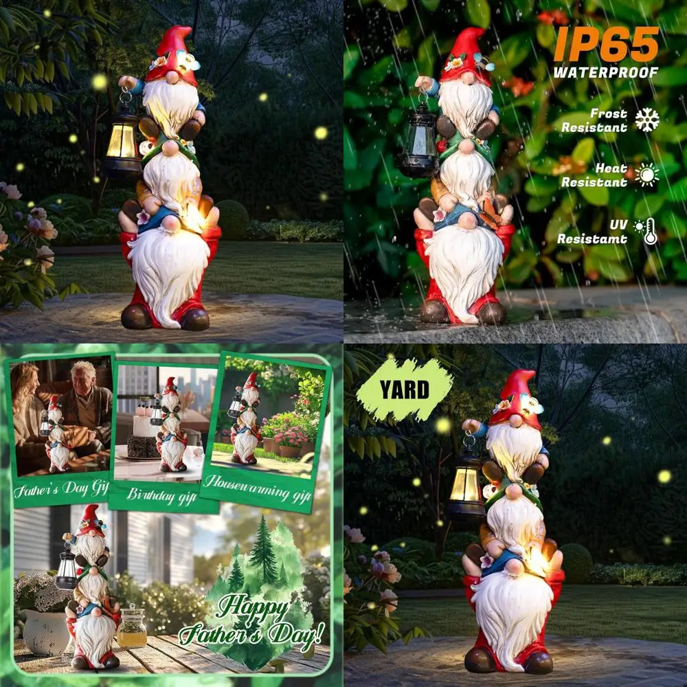 Solar-Powered Triple Gnome Statues for Outdoor Patio, Lawn, Yard, and Balcony - Large Garden Decor with Humorous Touch
Solar-Powered Triple Gnome Statues for Outdoor Patio, Lawn, Yard, and Balcony - Large Garden Decor with Humorous Touch