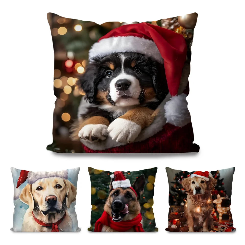 Christmas dog Pillow Case Cartoon Sofa Decorative Home Double-sided Printing Short Plush Cute Cushion Cover
Christmas dog Pillow Case Cartoon Sofa Decorative Home Double-sided Printing Short Plush Cute Cushion Cover
