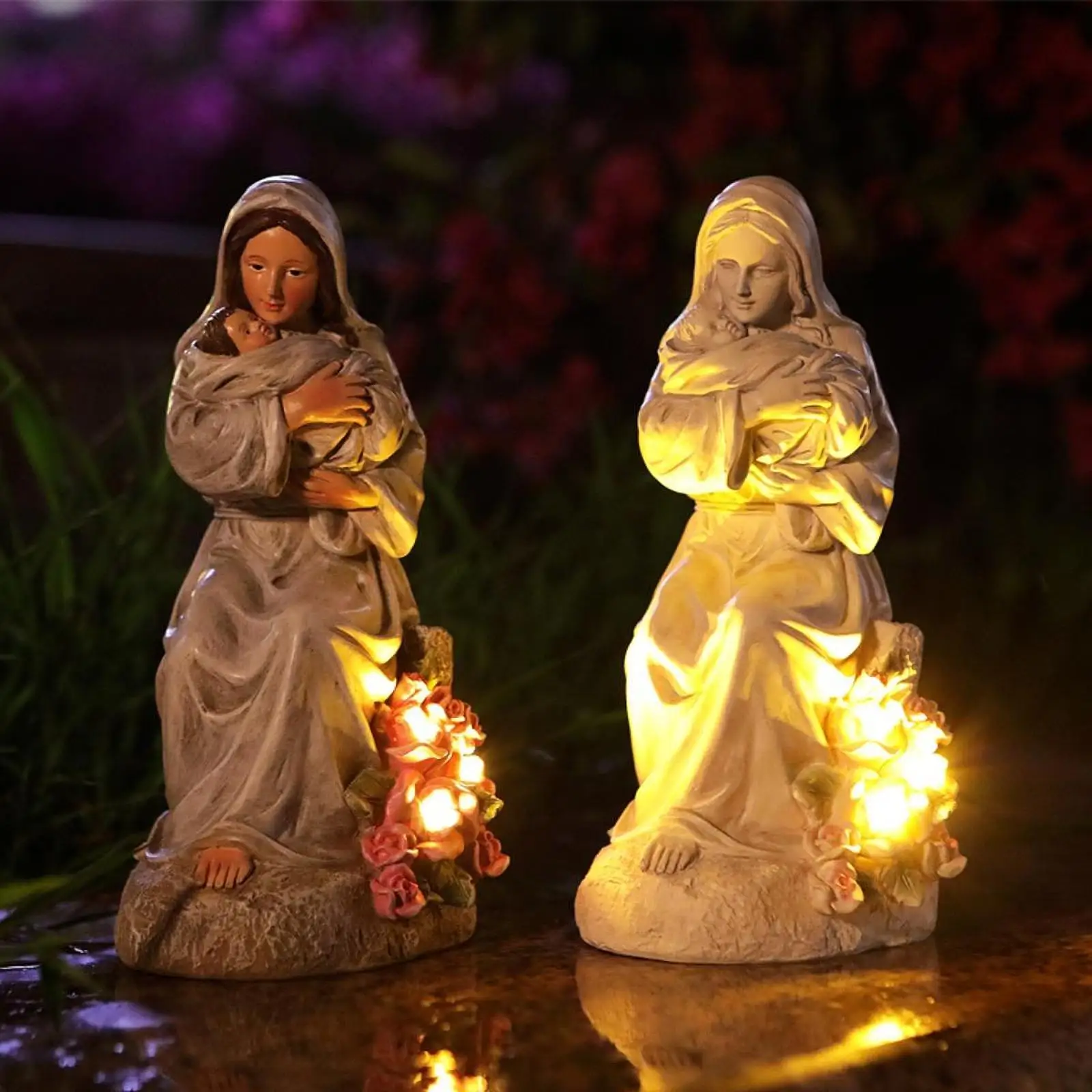 Mary Figurine Garden Light Jesus Statue Sculpture for Home Pathway
Mary Figurine Garden Light Jesus Statue Sculpture for Home Pathway
