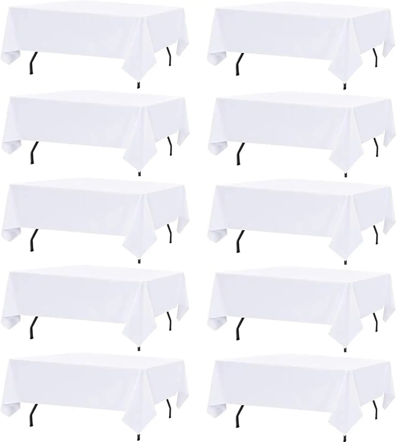 White Polyester Tablecloth 60x126 Inch for 8ft Rectangle Tables, Washable & Wrinkle Resistant
White Polyester Tablecloth 60x126 Inch for 8ft Rectangle Tables, Washable & Wrinkle Resistant