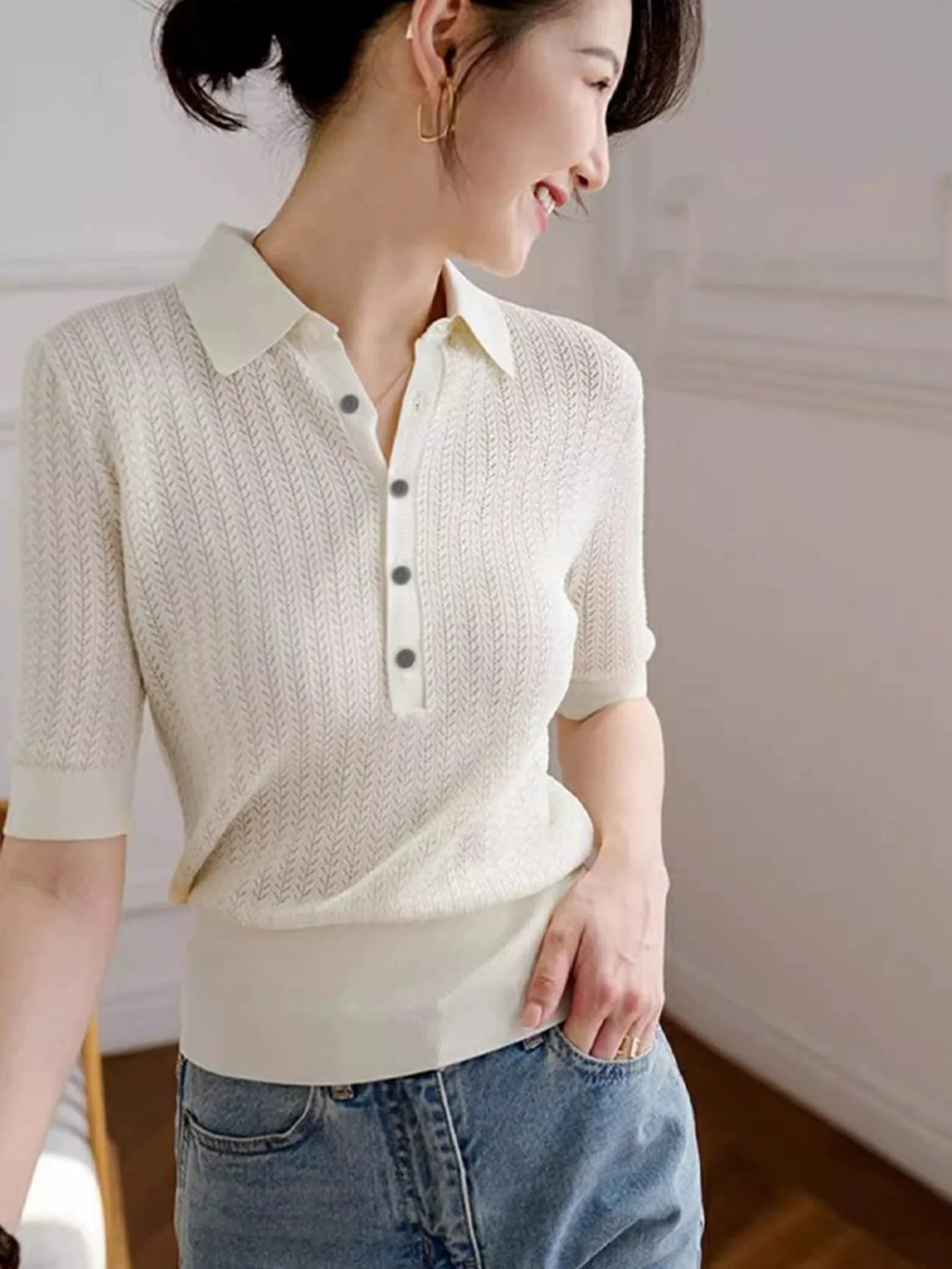 Slim Fit Ne Knitwear Faionable Versatile Commute Ready Summer 2026 Women's Top Quali Korean Sle Straight Cut
Slim Fit Ne Knitwear Faionable Versatile Commute Ready Summer 2026 Women's Top Quali Korean Sle Straight Cut