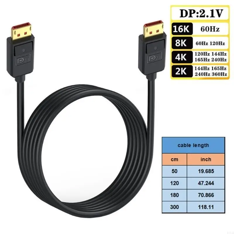 2025 Новый 16K Displayport 2.1 кабель поддерживает высокую полосу пропускания 52 Гбит / с 16K@30 Гц и 8K при 240 Гц для видео и
2025 Новый 16K Displayport 2.1 кабель поддерживает высокую полосу пропускания 52 Гбит / с 16K@30 Гц и 8K при 240 Гц для видео и