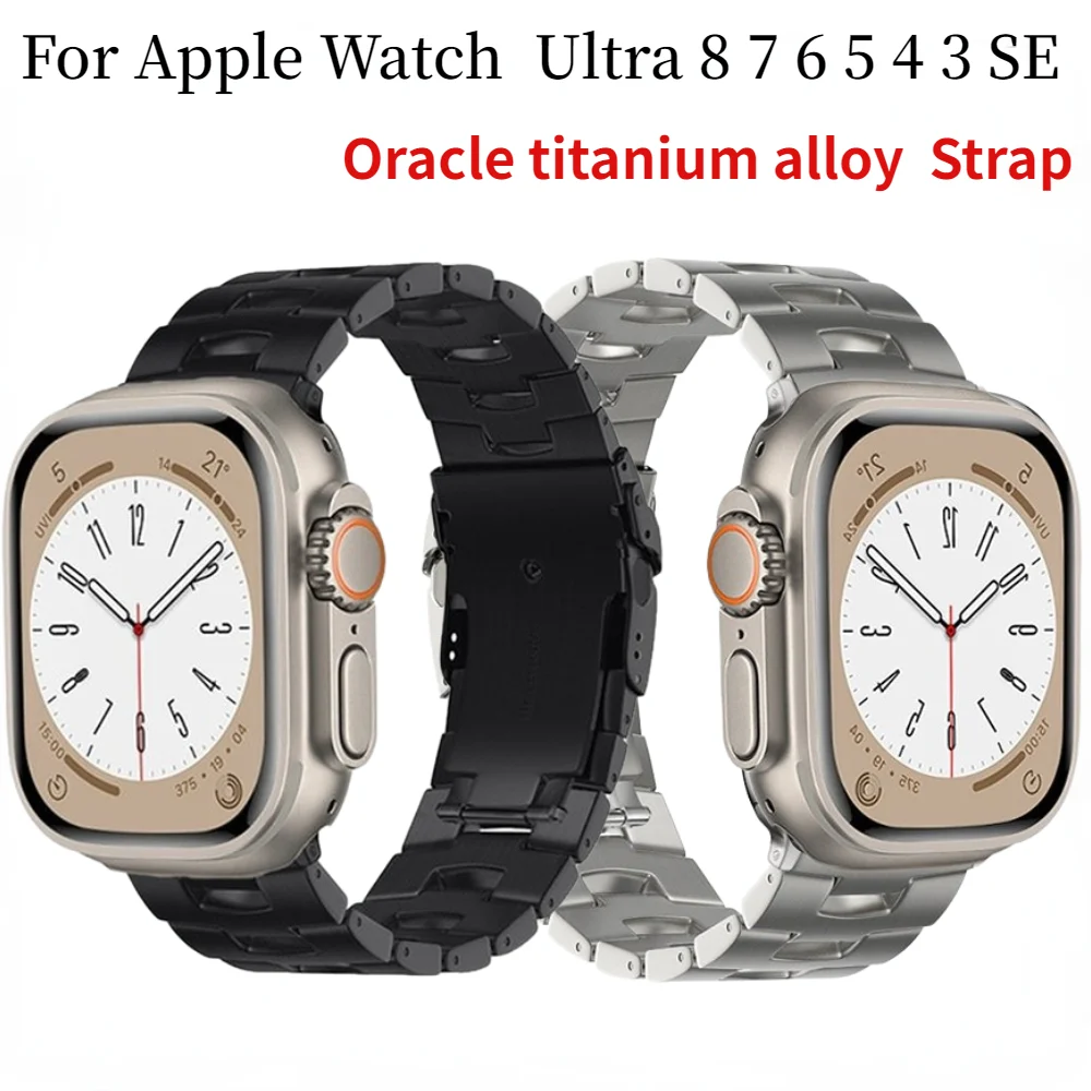 New Titanium Strap for Apple Watch ultra band 49mm 46mm 45mm 41mm 44mm 40mm 42 38mm Wristband iWatch Series 10 9 8 7 6 5 SE Band
New Titanium Strap for Apple Watch ultra band 49mm 46mm 45mm 41mm 44mm 40mm 42 38mm Wristband iWatch Series 10 9 8 7 6 5 SE Band