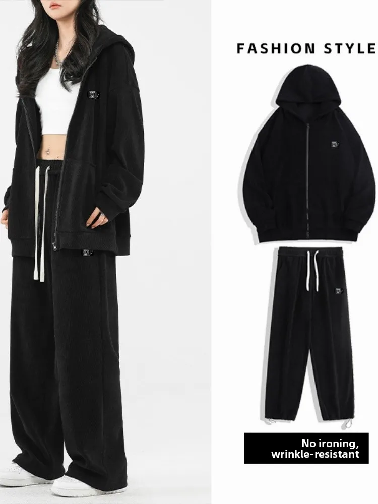 Casual Hoodie Set for Men 2024 New Autumn Winter Two-Piece Suite Haome And Cool Hooded Open Cardigan Jaet for Teens
Casual Hoodie Set for Men 2024 New Autumn Winter Two-Piece Suite Haome And Cool Hooded Open Cardigan Jaet for Teens