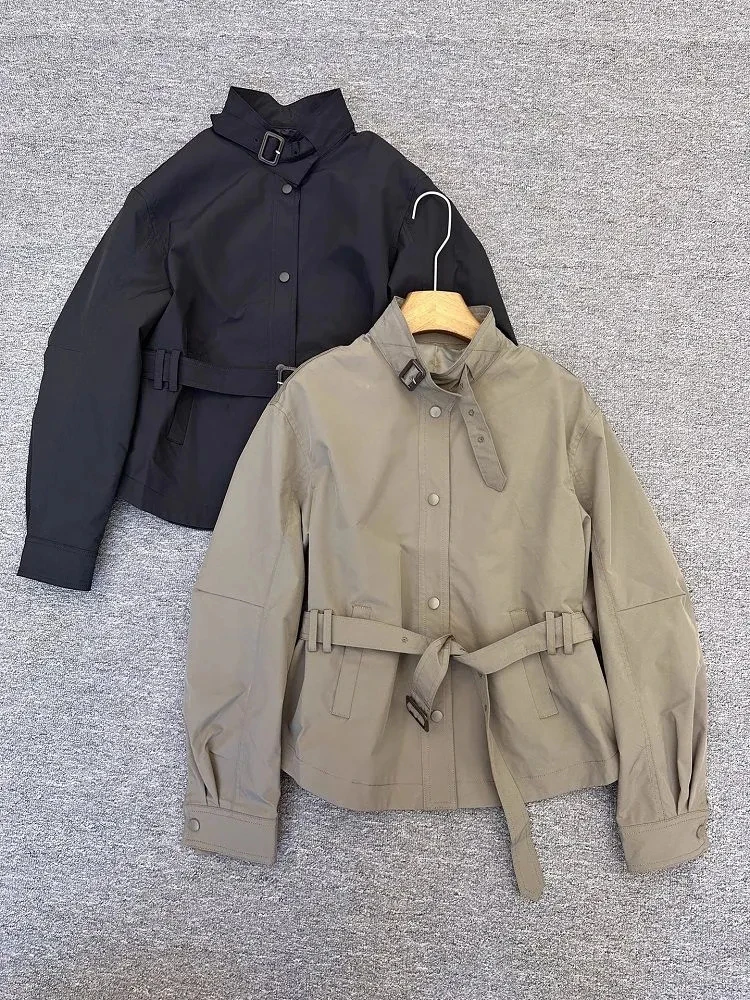 Stand Collar Belt Jacket Women Autumn Solid Vintage Streetwear Zipper Coats Long Sleeve Y2K Retro All Match Harajuku Jacket New
Stand Collar Belt Jacket Women Autumn Solid Vintage Streetwear Zipper Coats Long Sleeve Y2K Retro All Match Harajuku Jacket New