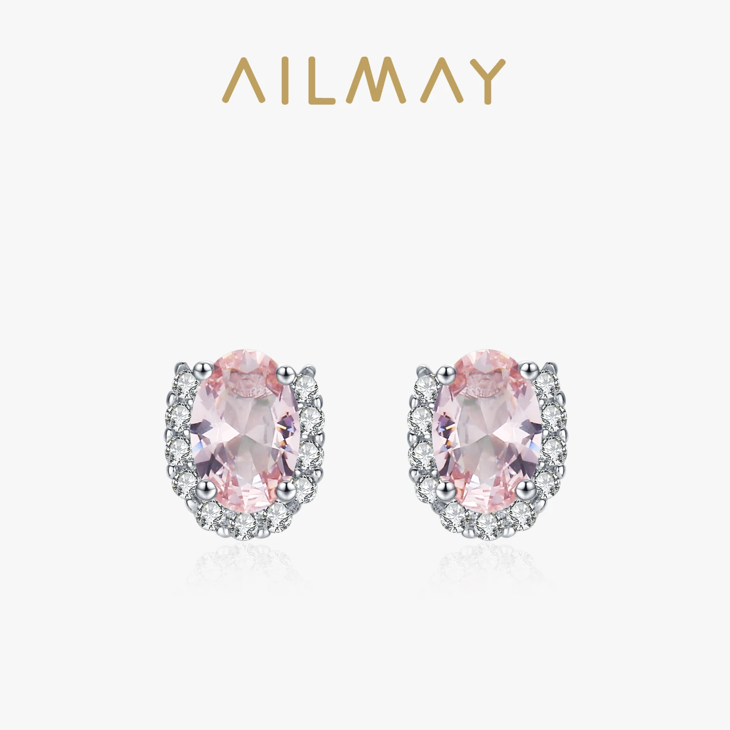 Ailmay 100% стерлингового серебра 925 пробы, милые розовые овальные серьги для женщин, романтический подарок на День святого Валентина
Ailmay 100% стерлингового серебра 925 пробы, милые розовые овальные серьги для женщин, романтический подарок на День святого Валентина