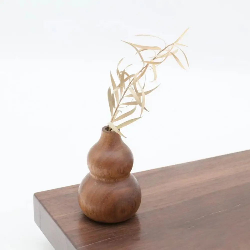 Smooth Wooden Ornament Wooden Ornament with Base Rustic Wooden Mini Gourd Vase Ornament Flower Holder Stand for Home for Car
Smooth Wooden Ornament Wooden Ornament with Base Rustic Wooden Mini Gourd Vase Ornament Flower Holder Stand for Home for Car