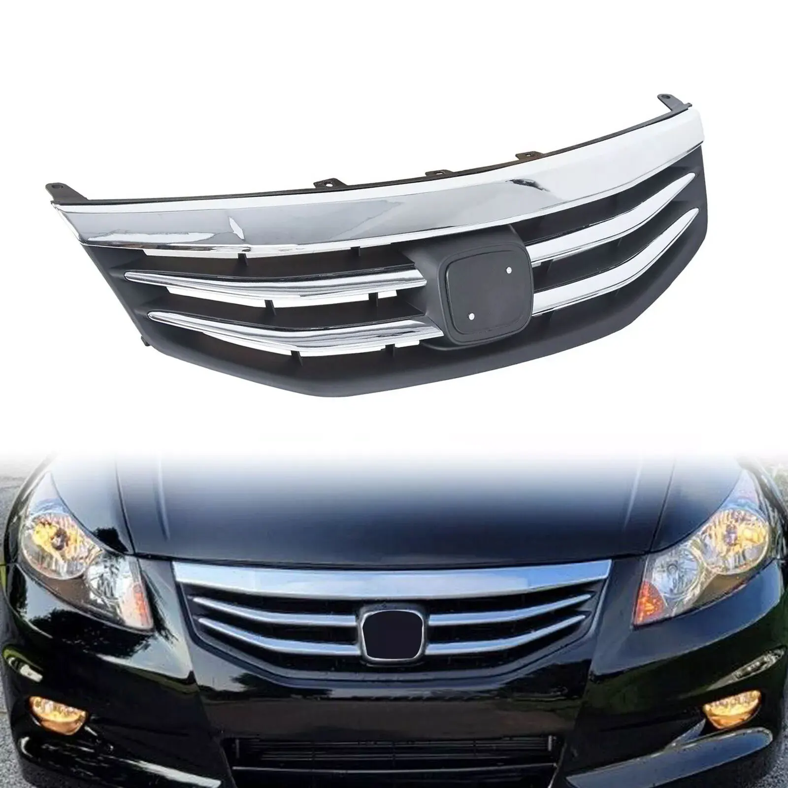 Front Chrome Upper Bumper Grille Grill Hood For Honda Accord Sedan 2011-2012
Front Chrome Upper Bumper Grille Grill Hood For Honda Accord Sedan 2011-2012