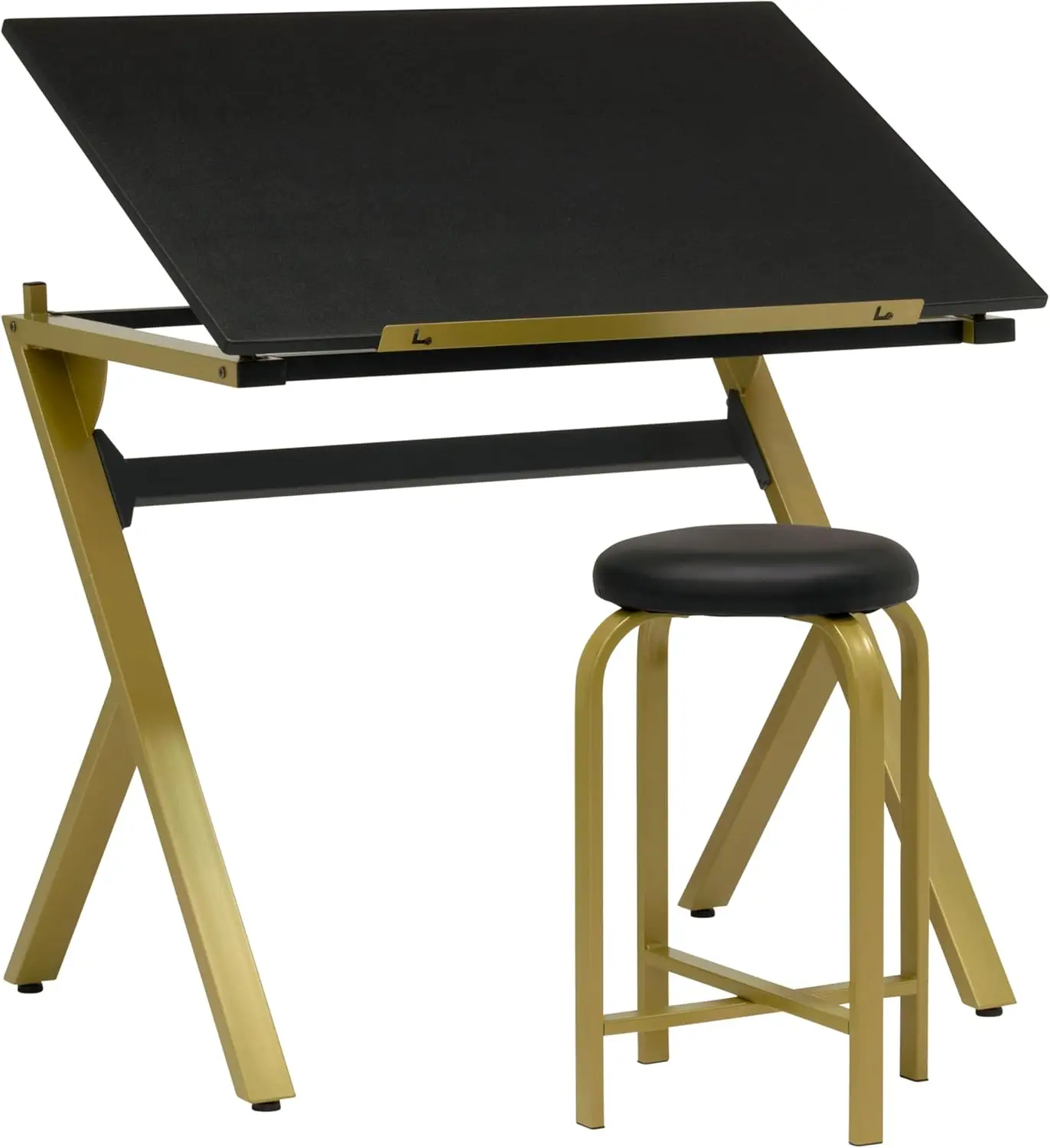 Stellar 36"" Wide Craft/Drawing Table With Adjustable Top And Padded Stool Set, Gold/Black
Stellar 36"" Wide Craft/Drawing Table With Adjustable Top And Padded Stool Set, Gold/Black