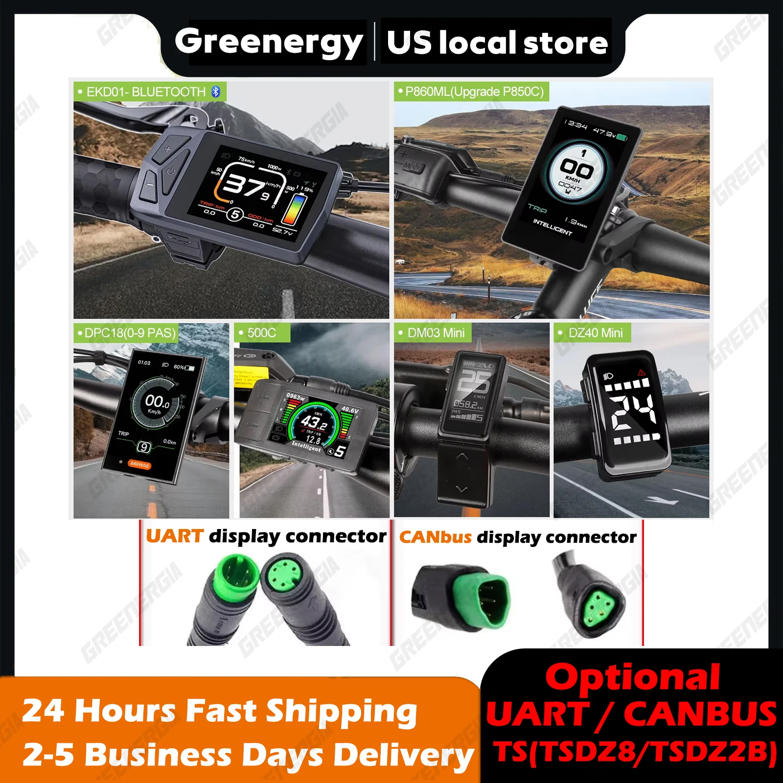 Electric Bike Display UART CANbus DPC18 DZ40 500C DM03 EKD01 Bluetooth for BAFANG BBS Mid Drive Motor Bicycle ebike Computer
Electric Bike Display UART CANbus DPC18 DZ40 500C DM03 EKD01 Bluetooth for BAFANG BBS Mid Drive Motor Bicycle ebike Computer