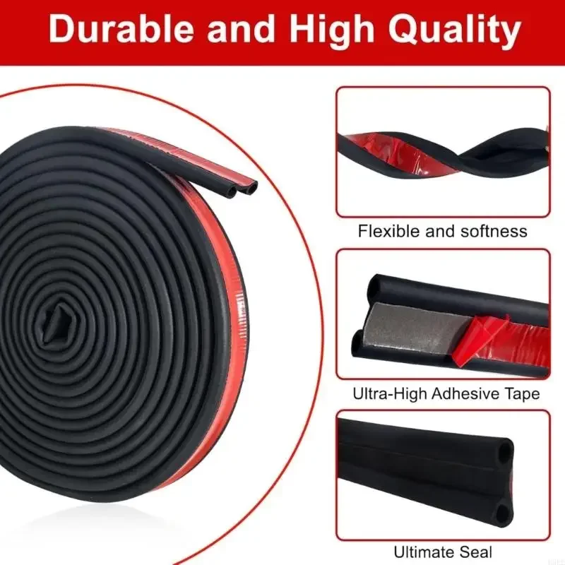 Auto Adhesive Campers Shell Seal Double Hole Design EPDM Rubber Weatherstrip Waterproof Universal Truck Tailgate Cover D7YA
Auto Adhesive Campers Shell Seal Double Hole Design EPDM Rubber Weatherstrip Waterproof Universal Truck Tailgate Cover D7YA