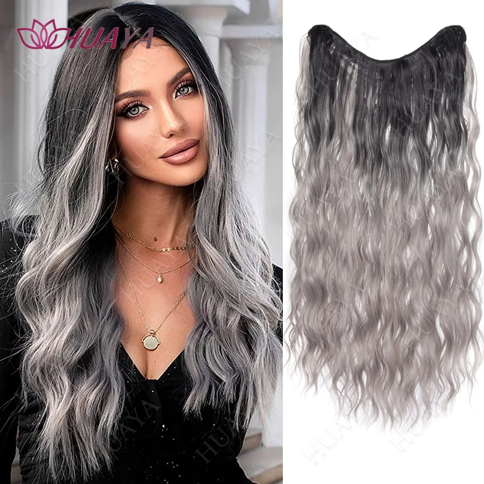 Synthetic V-shaped Clip-In Hair Extensions For Women 24inch Long Wavy Curly Hair, Natural Ombre, Heat Resistant Hair Pieces
Synthetic V-shaped Clip-In Hair Extensions For Women 24inch Long Wavy Curly Hair, Natural Ombre, Heat Resistant Hair Pieces