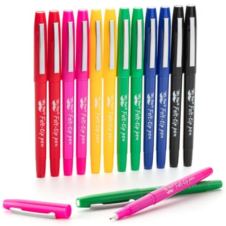 Felt Tip Pens,,0.7 mm, Colorful Felt Tip Pens, Fast Dry, No Smear, Planner Markers for Underlining, Writing, Drawing, Journalin
Felt Tip Pens,,0.7 mm, Colorful Felt Tip Pens, Fast Dry, No Smear, Planner Markers for Underlining, Writing, Drawing, Journalin