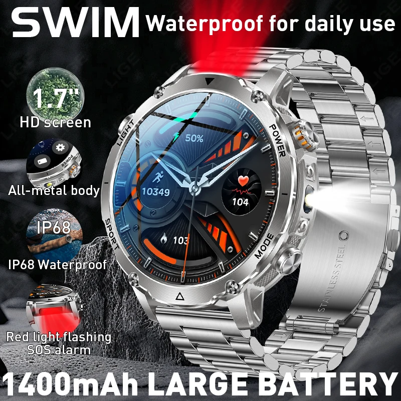 1400mAh Smart Watch 2.01"HD Screen 2026 New Voice Assistant Bluetooth Call Waterproof Big Battery Outdoor Sport Smartwatch Men
1400mAh Smart Watch 2.01"HD Screen 2026 New Voice Assistant Bluetooth Call Waterproof Big Battery Outdoor Sport Smartwatch Men