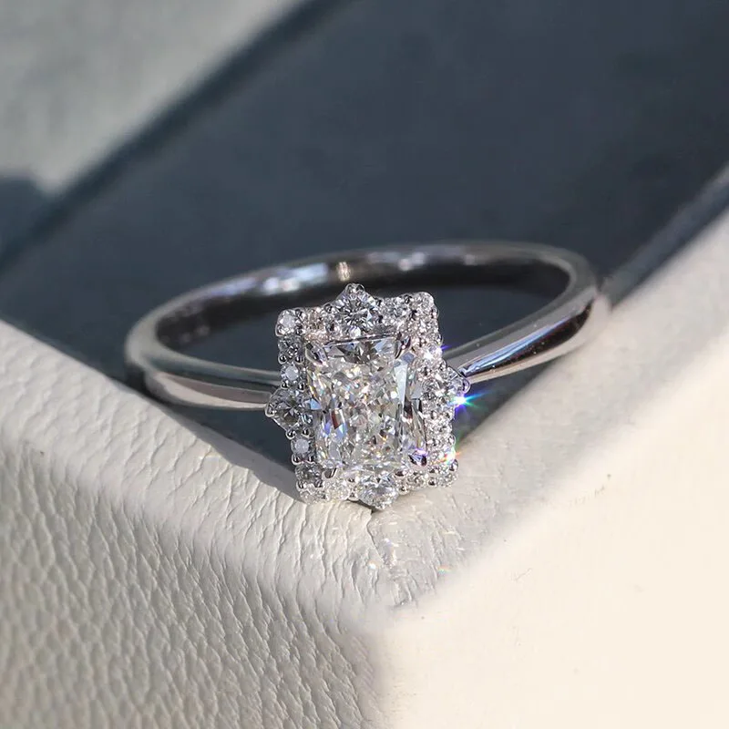IGI Lab Growing Diamond Ring Radiant D Color 1 2 3Ct Solid 14K White Gold Ring Diamond wedding ring Factory Engagement Ring
IGI Lab Growing Diamond Ring Radiant D Color 1 2 3Ct Solid 14K White Gold Ring Diamond wedding ring Factory Engagement Ring