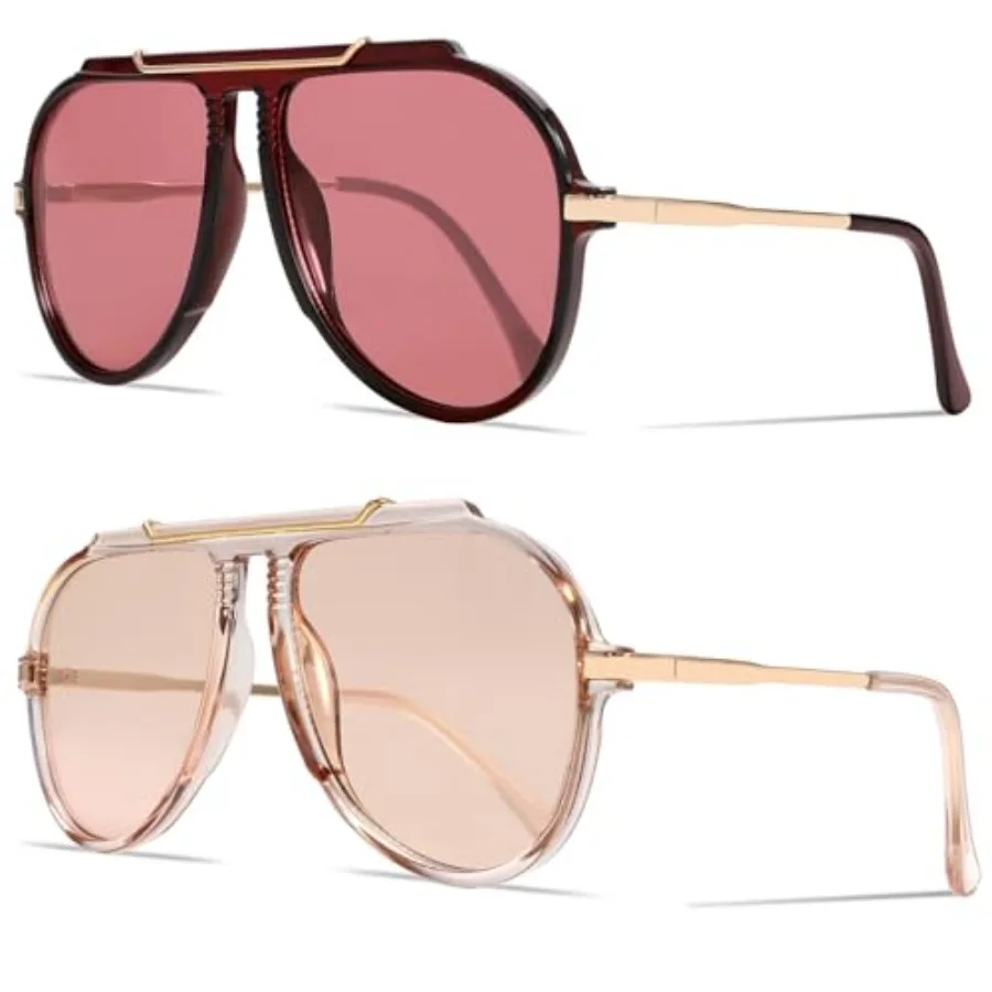 Oversized Aviator Sunglasses for Women Men 2026 70s Retro Gold Metal Sun Glasses Free Square Aviators
Oversized Aviator Sunglasses for Women Men 2026 70s Retro Gold Metal Sun Glasses Free Square Aviators