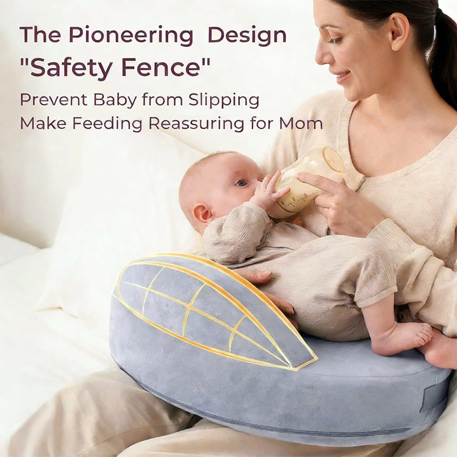 U‑Shaped Breast‑Feeding Pillow, Ergonomic Baby Nursing Support Pillow for Infant Breastfeeding Bottle‑Feeding
U‑Shaped Breast‑Feeding Pillow, Ergonomic Baby Nursing Support Pillow for Infant Breastfeeding Bottle‑Feeding