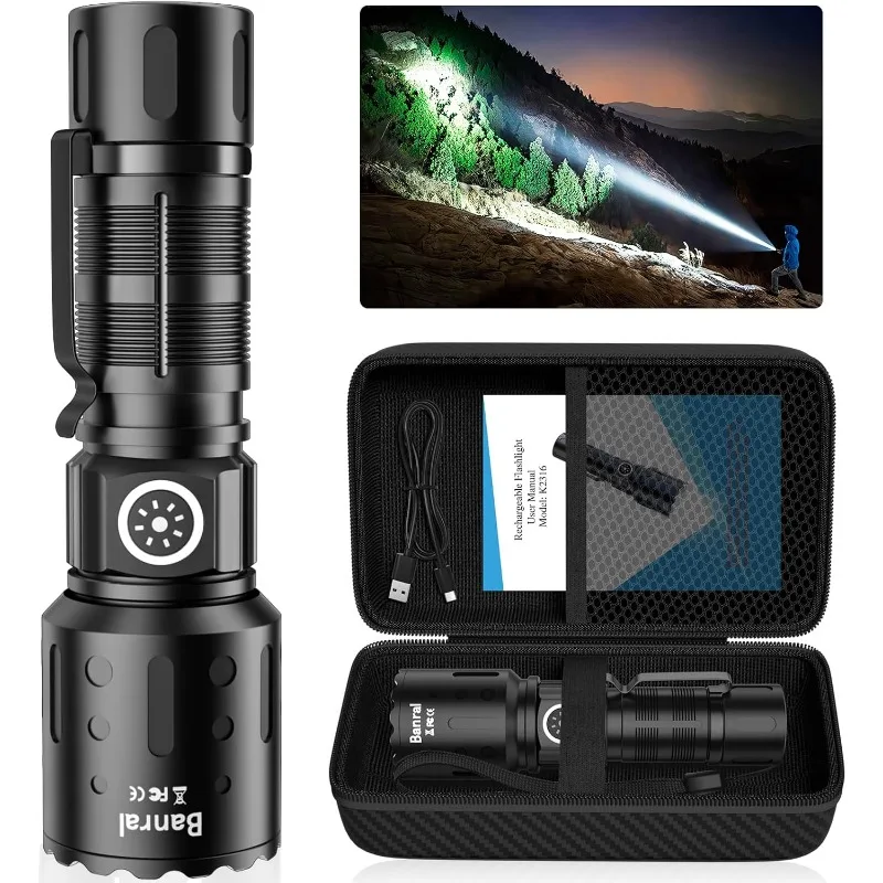 Бантральные фонарики, перезаряжаемые, яркие светодиодные, небольшой мощный фонарик с функцией памяти, 6 режимов карманной воды
Бантральные фонарики, перезаряжаемые, яркие светодиодные, небольшой мощный фонарик с функцией памяти, 6 режимов карманной воды