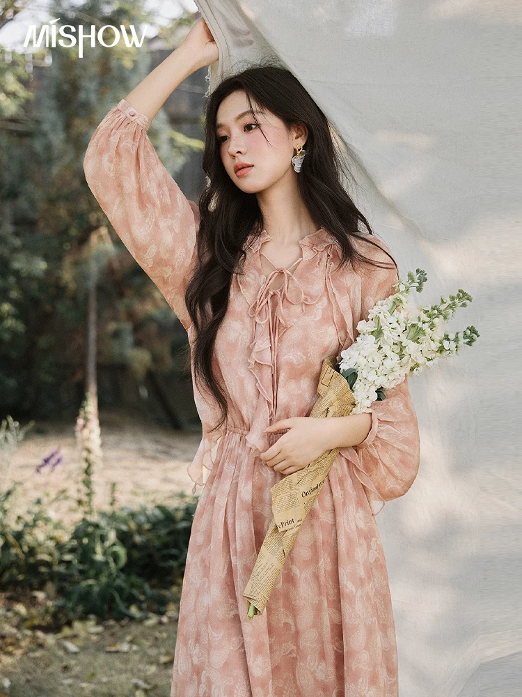 MISHOW Pink Romantic Style Dress for Women 2026 Spring Floral Print Long Sleeve Waist-Defining Elegant Fairy Dress MXF15L2572
MISHOW Pink Romantic Style Dress for Women 2026 Spring Floral Print Long Sleeve Waist-Defining Elegant Fairy Dress MXF15L2572
