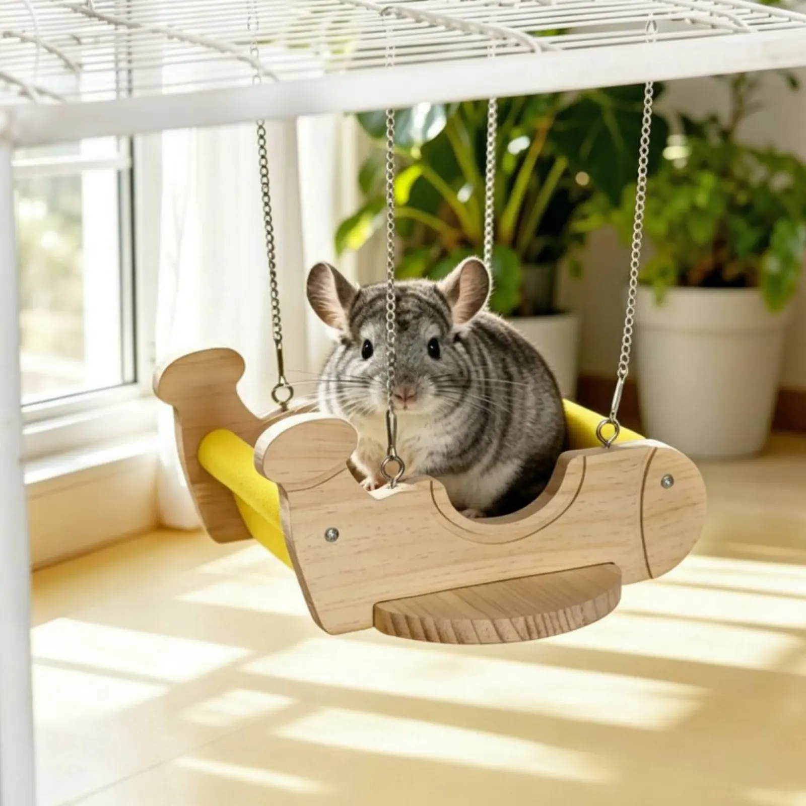 Chinchilla Airplane Swing Sturdy Wood Small Pet Airplane Pet Cradle Wooden Pet Cradle Activity Booster for Chinchillas
Chinchilla Airplane Swing Sturdy Wood Small Pet Airplane Pet Cradle Wooden Pet Cradle Activity Booster for Chinchillas