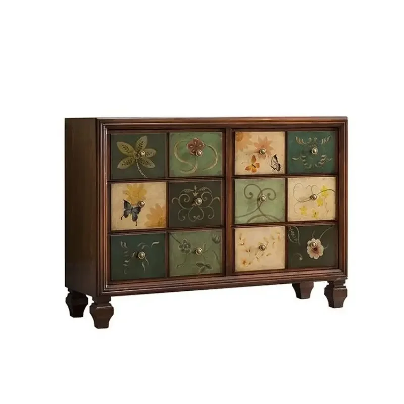 American solid wood chest, living room storage cabinet, retro porch cabinet, wall locker
American solid wood chest, living room storage cabinet, retro porch cabinet, wall locker