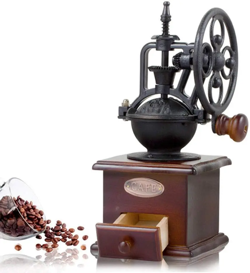 Burr Coffee Grinder, Vinta Style Wooden Hand Grinder, Classic French Press Coffee Mill With Brush
Burr Coffee Grinder, Vinta Style Wooden Hand Grinder, Classic French Press Coffee Mill With Brush