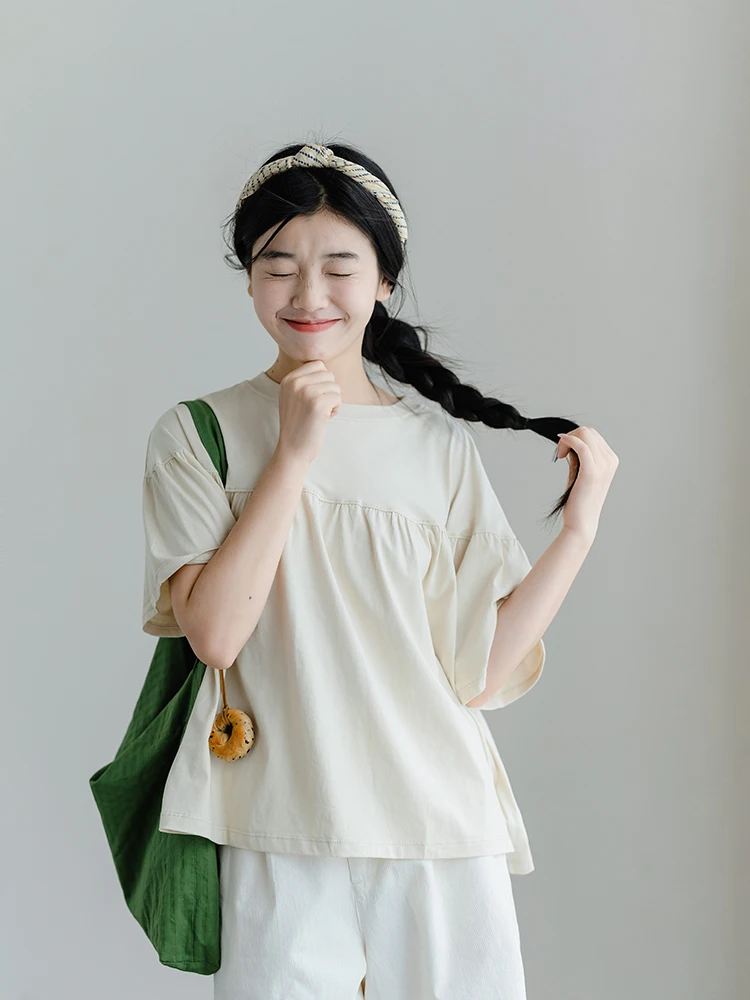 Летняя хлопковая футболка цвета лимонад, удобная, свободного кроя, с круглым вырезом, для молодых женщин
Летняя хлопковая футболка цвета лимонад, удобная, свободного кроя, с круглым вырезом, для молодых женщин