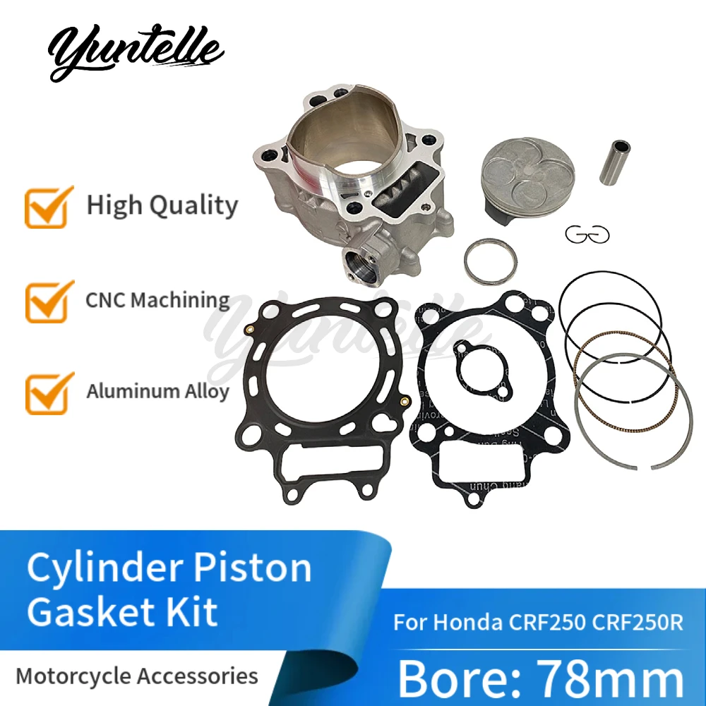 78mm Cylinder Piston Ring Overhaul Gasket Kit For Honda CRF250 CRF250R CRF250X CRF 250 R 250cc Motorcycle Accessories Pin 16mm
78mm Cylinder Piston Ring Overhaul Gasket Kit For Honda CRF250 CRF250R CRF250X CRF 250 R 250cc Motorcycle Accessories Pin 16mm