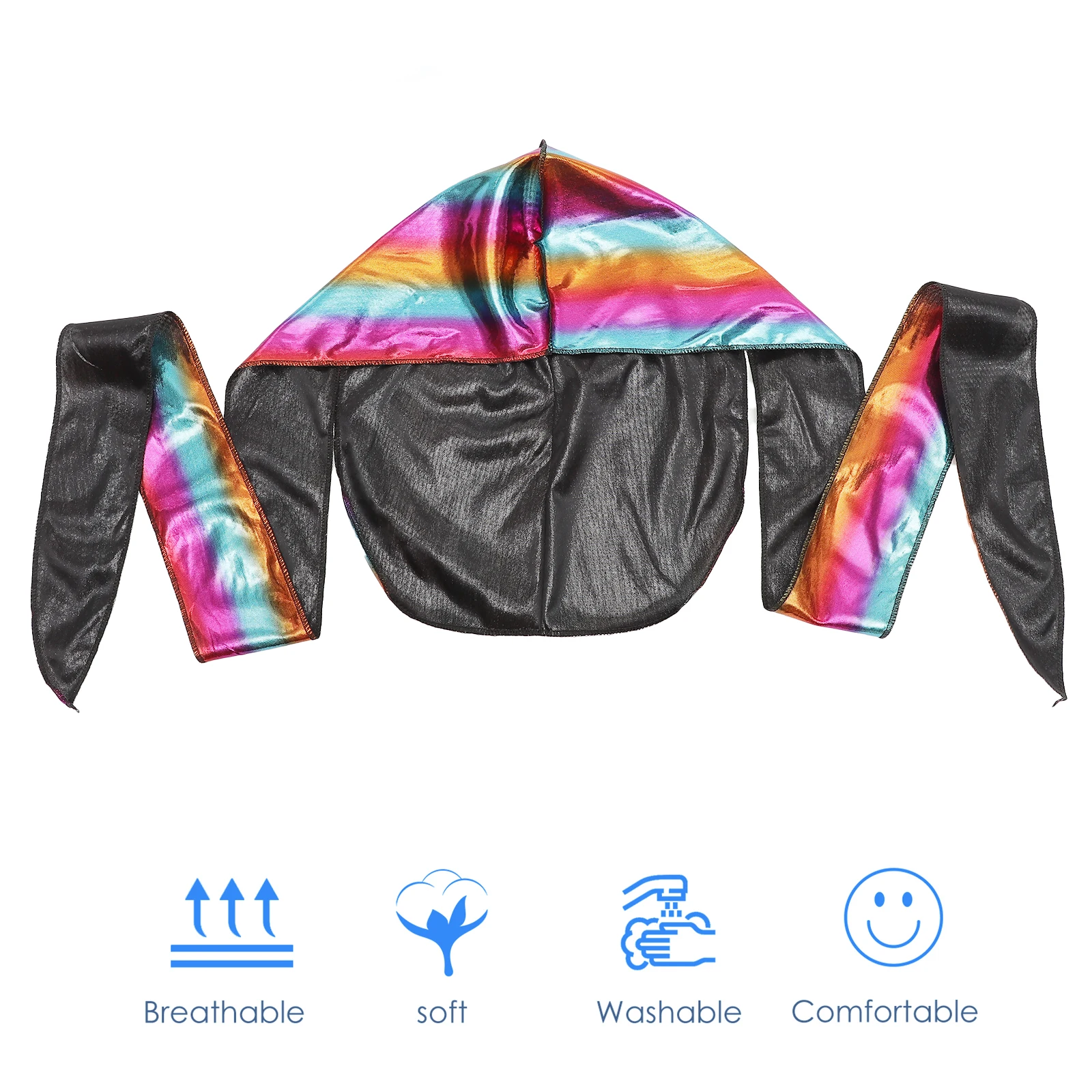 Colorful Hair Bonnet Satin Long Tail Pirate Hat Elastic Lightweight Durable Cosplay Party Supplies Headwear Turban Headband Wide
Colorful Hair Bonnet Satin Long Tail Pirate Hat Elastic Lightweight Durable Cosplay Party Supplies Headwear Turban Headband Wide