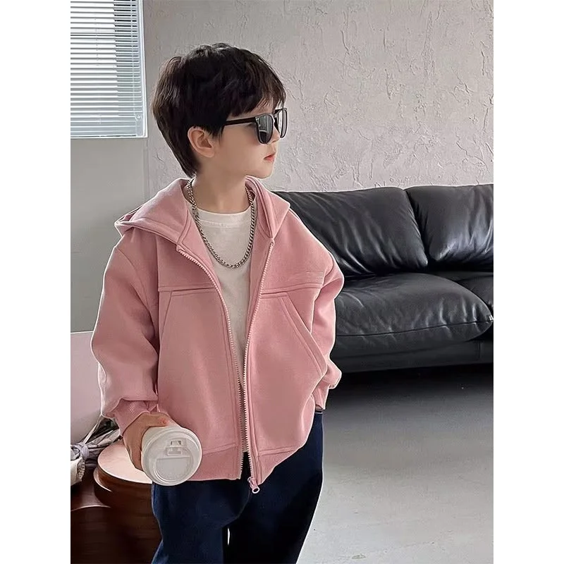 Boys' Coat Spring and Autumn2023New Children's Autumn Clothing Men's Zipper Sweater Hooded Casual All-Matching Autumn and Winter
Boys' Coat Spring and Autumn2023New Children's Autumn Clothing Men's Zipper Sweater Hooded Casual All-Matching Autumn and Winter