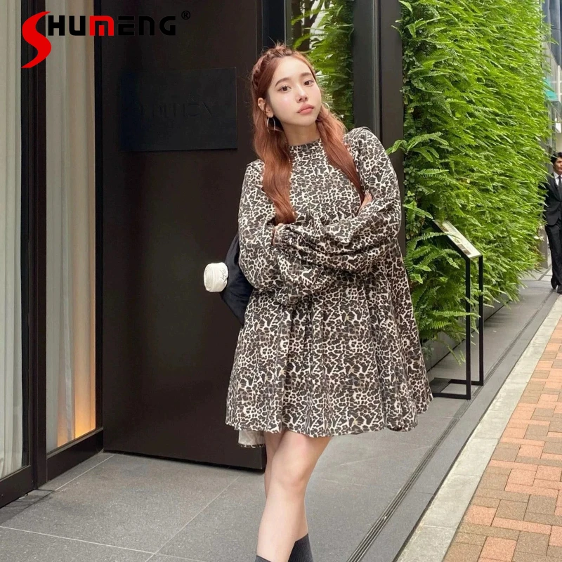 2025 Japanese New Leopard Print Long-sleeved Dresses Spring and Summer Girls' Sweet Loose Casual Short Dress Women's Daily Dress
2025 Japanese New Leopard Print Long-sleeved Dresses Spring and Summer Girls' Sweet Loose Casual Short Dress Women's Daily Dress