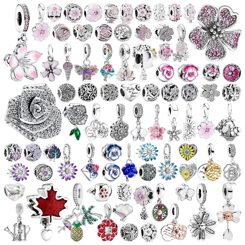 DIY Jewelry Gift Flowers Series Charms Pink Pansy Flower Daisy Flower Cherry Blossom Rose in Bloom Beads Fit Original Bracelets
DIY Jewelry Gift Flowers Series Charms Pink Pansy Flower Daisy Flower Cherry Blossom Rose in Bloom Beads Fit Original Bracelets