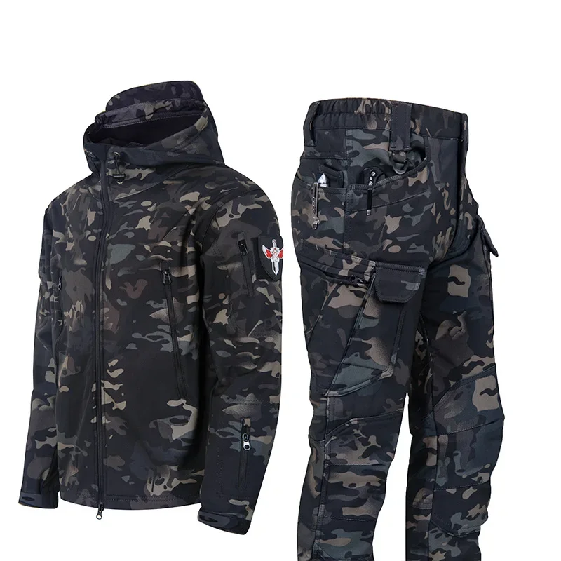 Outdoor Work Shark Skin Soft Shell Windproof, Waterproof, Plush and Thickened Mountaineering and Hiking Outdoor Assault Suit Set
Outdoor Work Shark Skin Soft Shell Windproof, Waterproof, Plush and Thickened Mountaineering and Hiking Outdoor Assault Suit Set