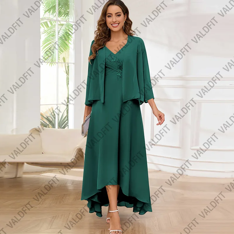 Customized High Low Green Chiffon Mother of the Bride Dresses for Weddings with Jacket Guest Dress Robes Invitee Mariage
Customized High Low Green Chiffon Mother of the Bride Dresses for Weddings with Jacket Guest Dress Robes Invitee Mariage