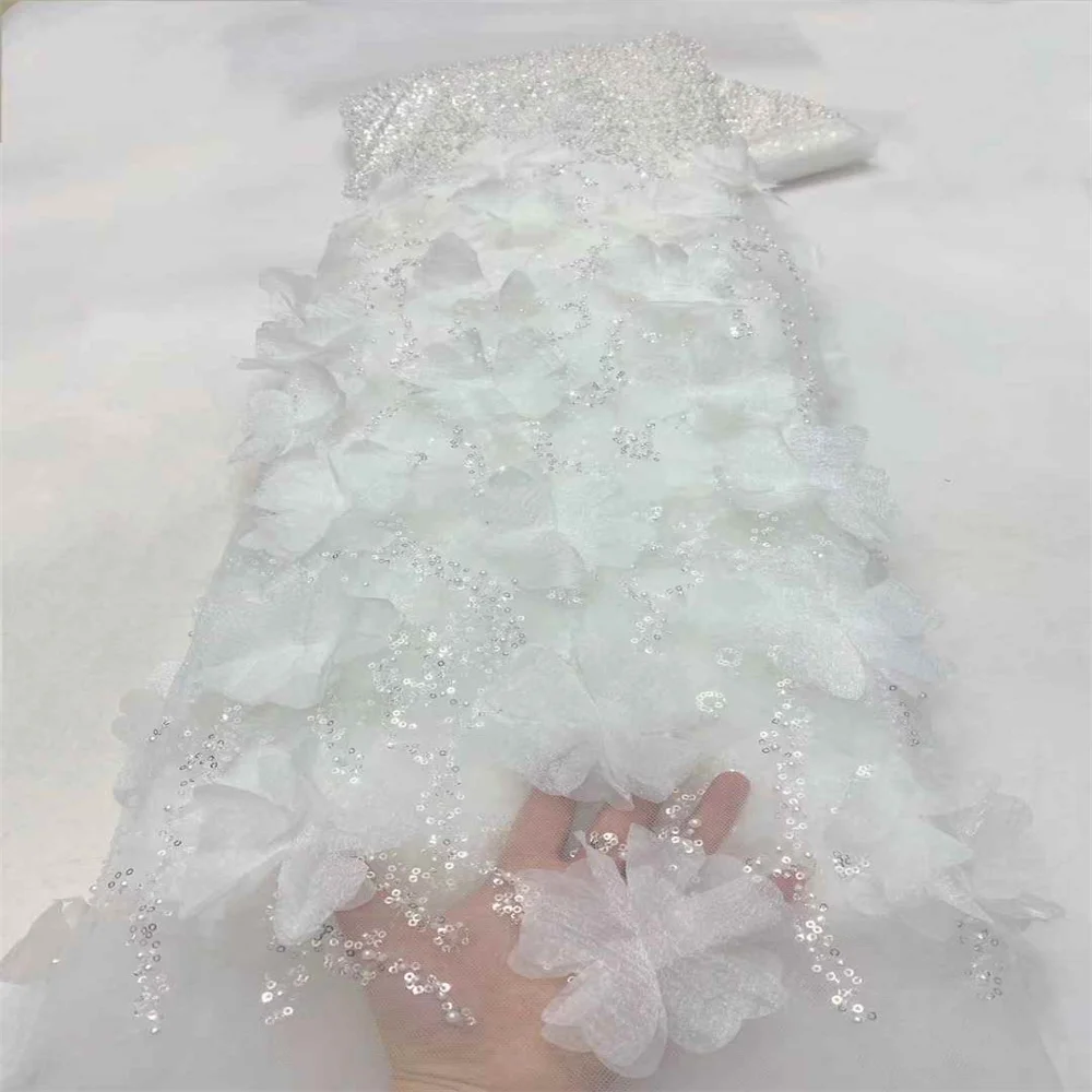 2024 African Nigerian French High Quality Hot Sale 3D Flower Lace Fabric With Beads Sequins Bride Party Wedding Embroiderg Dress
2024 African Nigerian French High Quality Hot Sale 3D Flower Lace Fabric With Beads Sequins Bride Party Wedding Embroiderg Dress