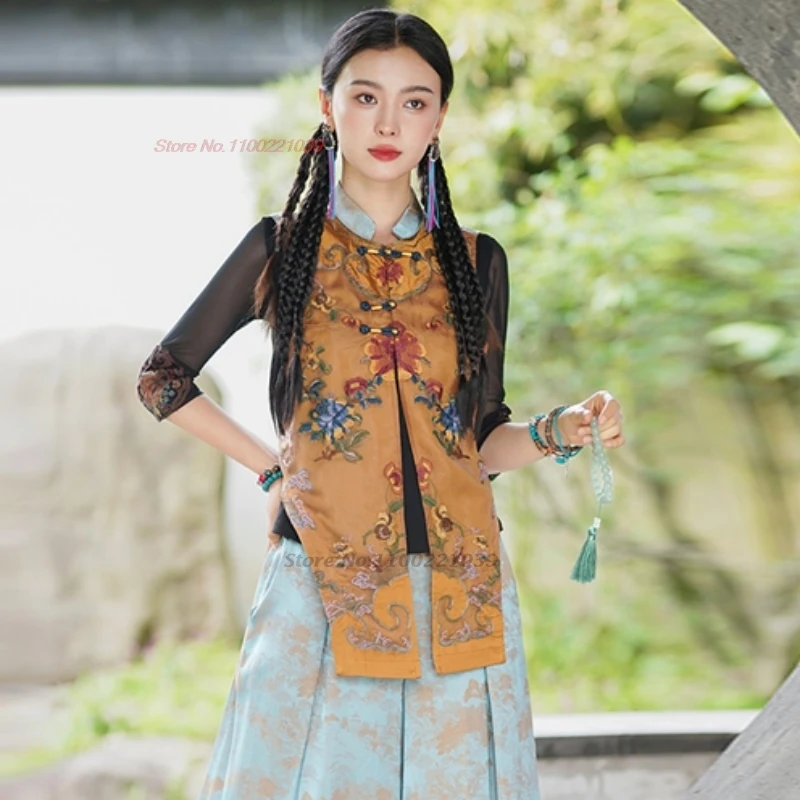 2026 chinese vintage vest traditional satin irregular folk vest national flower embroidery sleeveless jacket ethnic hanfu tops
2026 chinese vintage vest traditional satin irregular folk vest national flower embroidery sleeveless jacket ethnic hanfu tops