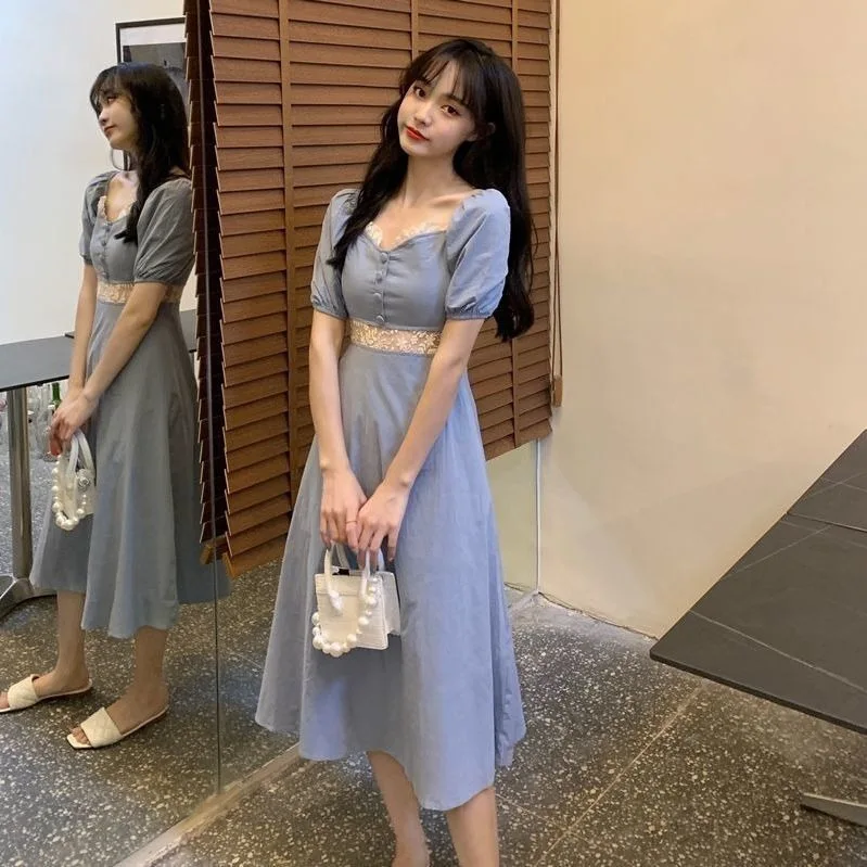 Elegant Oversized A-Line Dress Knee-Length Women's plus Size Summer Slimming Forest System Dress Fairy Tale Style Gown
Elegant Oversized A-Line Dress Knee-Length Women's plus Size Summer Slimming Forest System Dress Fairy Tale Style Gown