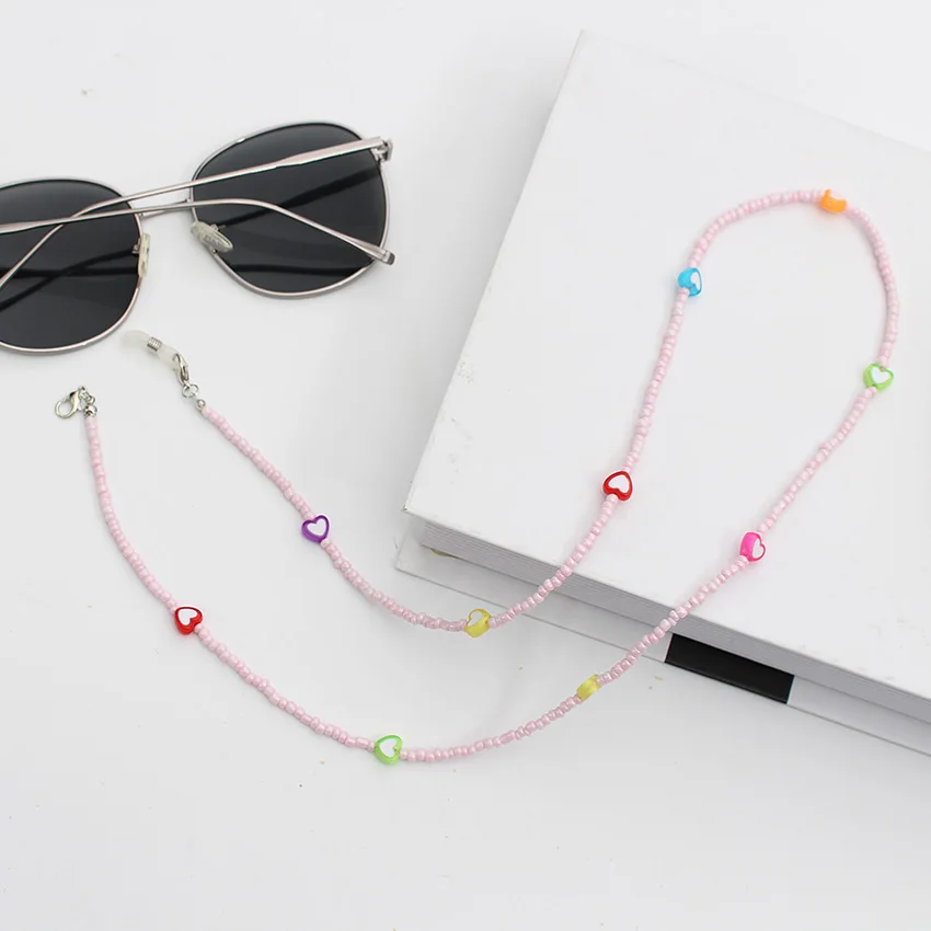 Beads Glasses Chain Fashion Love Lanyard Chains Neck Pendant Mask Woman Holder Cord Eyeglass Strap Line Necklace Accessories
Beads Glasses Chain Fashion Love Lanyard Chains Neck Pendant Mask Woman Holder Cord Eyeglass Strap Line Necklace Accessories