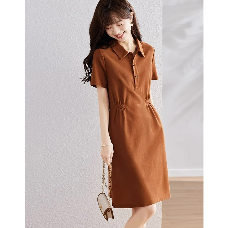 Faionable Collar Dr Women's Casual Slimming Waist Design Commute Sle Mid-Length Skirt Single Piece Summer Dr
Faionable Collar Dr Women's Casual Slimming Waist Design Commute Sle Mid-Length Skirt Single Piece Summer Dr