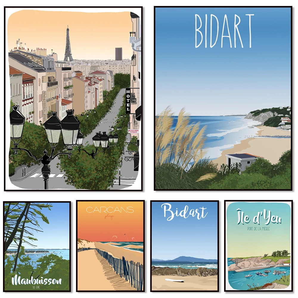 La Clusaz mountains, Valais, Bidart beach, Tunisia, Pyrenees nature, Maubisson lake, Ile d'Yeu Port de la Meule travel poster
La Clusaz mountains, Valais, Bidart beach, Tunisia, Pyrenees nature, Maubisson lake, Ile d'Yeu Port de la Meule travel poster