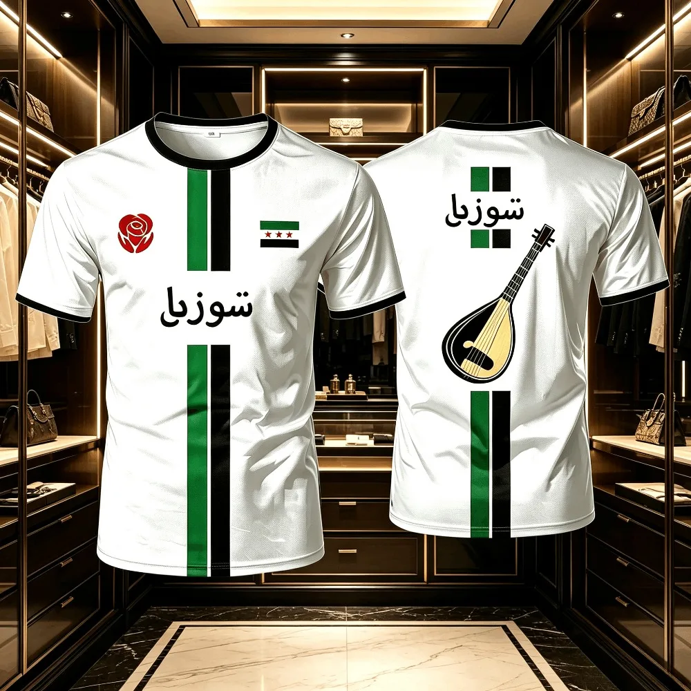 Summer Fashion Print Casual Women Short Sleeve Men's Sports Football T-shirts Syrian Flag Graphic T-shirts Mens Kids T-shirts
Summer Fashion Print Casual Women Short Sleeve Men's Sports Football T-shirts Syrian Flag Graphic T-shirts Mens Kids T-shirts