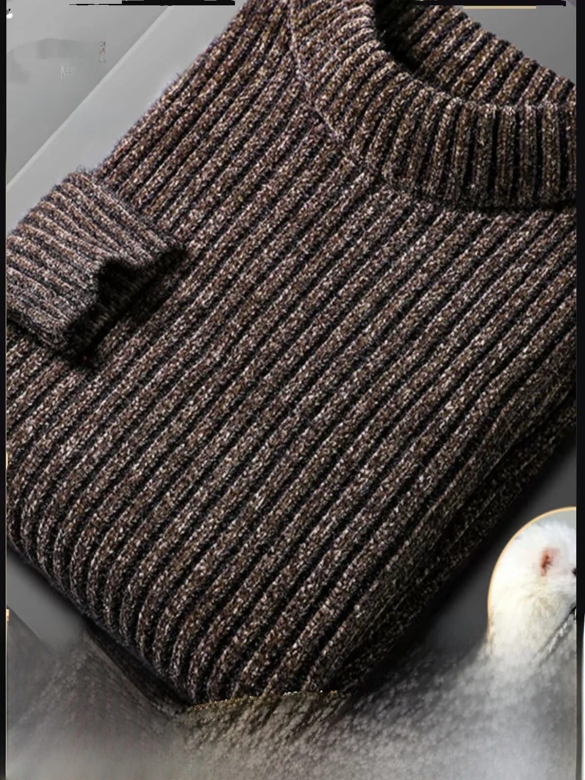 Pierre Cardin Luxury Men's Knitted Sweater Winter Thiened f High Collar Warm Base Layer Mink Fur Long Sve Casual Top
Pierre Cardin Luxury Men's Knitted Sweater Winter Thiened f High Collar Warm Base Layer Mink Fur Long Sve Casual Top