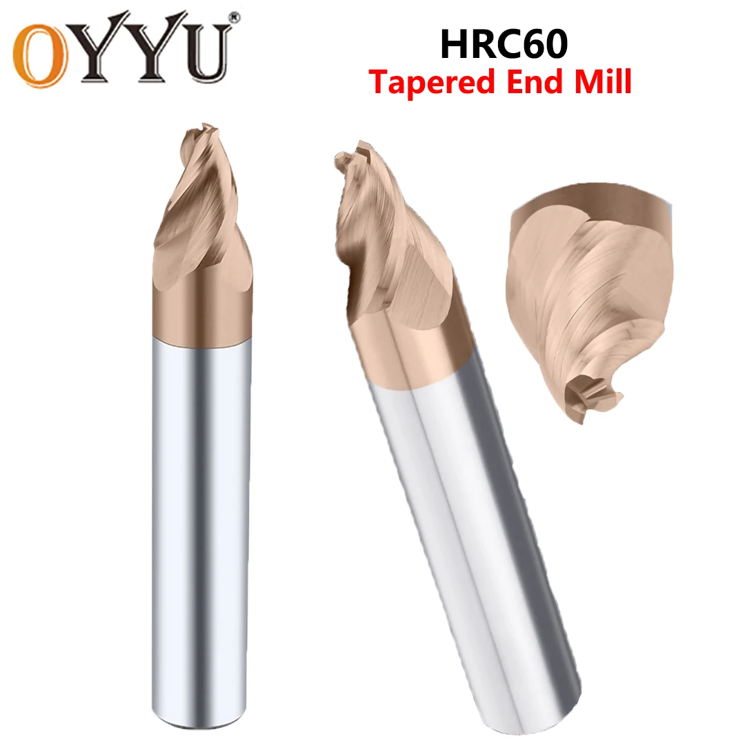 OYYU Solid Carbide Route Bit 0.5 1 1.5 2 3 8 10 15 Degree CNC Machning Metal Tapered End Mill Milling Cutter HRC60 2/3 Flutes
OYYU Solid Carbide Route Bit 0.5 1 1.5 2 3 8 10 15 Degree CNC Machning Metal Tapered End Mill Milling Cutter HRC60 2/3 Flutes