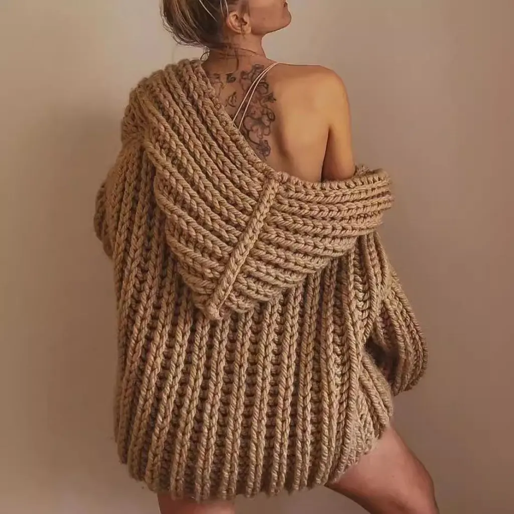 Women's Knitted Sleeveless Cardigan Autumn Winter Fashion Thick Needle Hood Casual Sweater European American Style Vest
Women's Knitted Sleeveless Cardigan Autumn Winter Fashion Thick Needle Hood Casual Sweater European American Style Vest