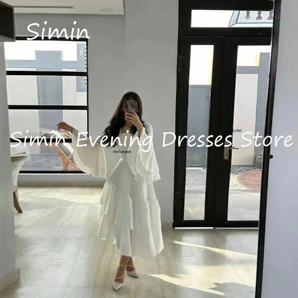 Simin Satin A-line Boat Neck Ruffle Popular Formal Prom Gown Tea-length Evening Elegant Party dresses for women 2023
Simin Satin A-line Boat Neck Ruffle Popular Formal Prom Gown Tea-length Evening Elegant Party dresses for women 2023
